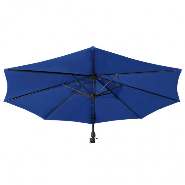 Sombrilla de pared con palo de metal azul 300 cm M 4