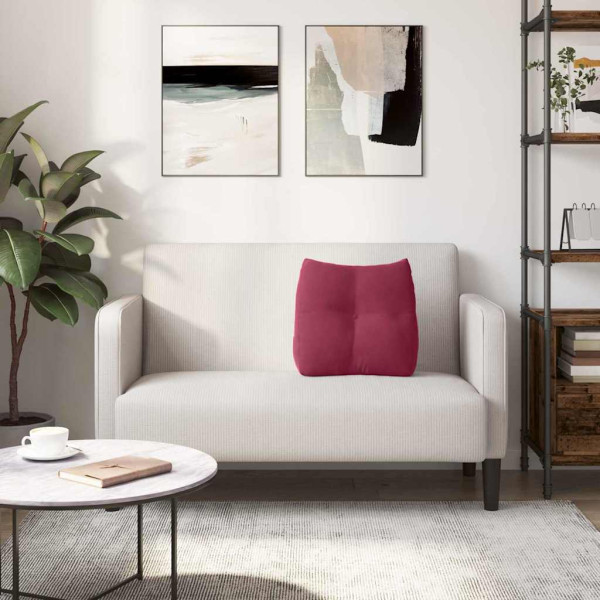 Cojín de Espalda Rojo vino 45 x 24 x 50 cm Terciopelo M 4