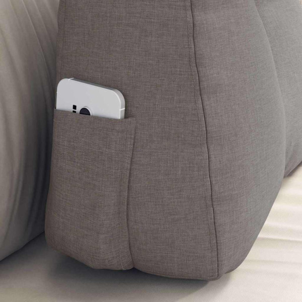 Cojín de Espalda Taupé 60 x 24 x 50 cm tela M 5