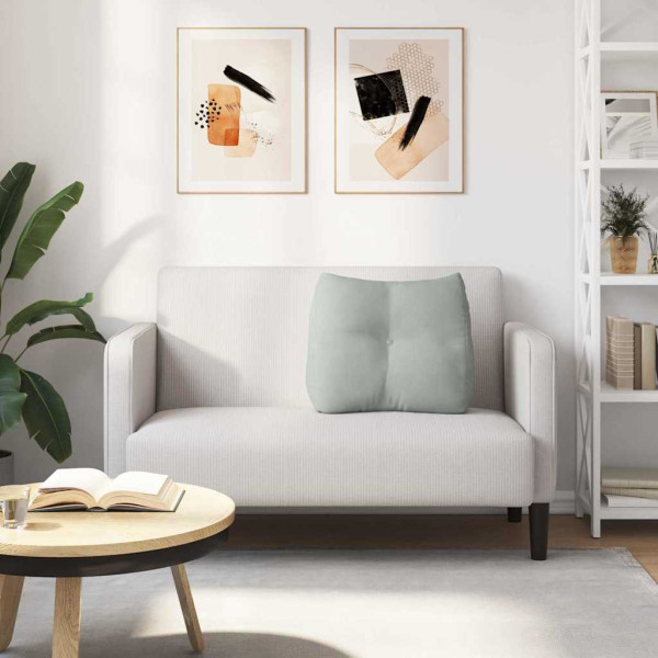 Cojín de Espalda Gris Claro 60 x 24 x 50 cm Terciopelo M 4