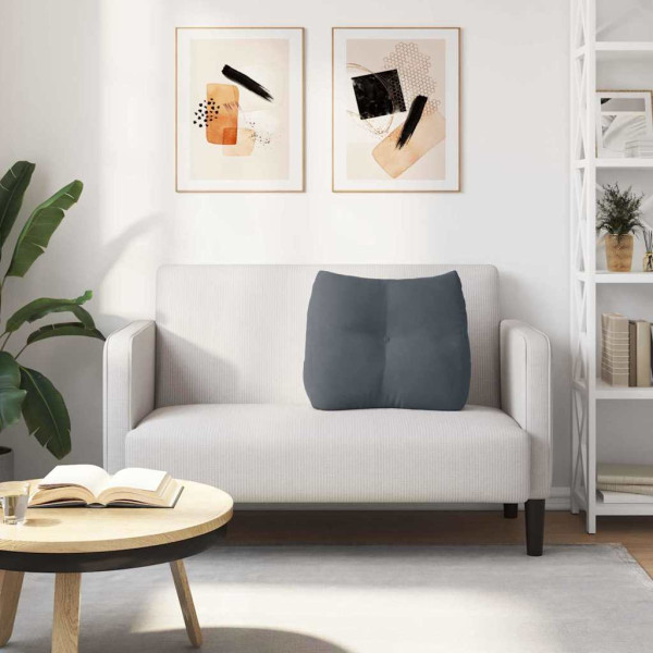 Cojín de Espalda Gris oscuro 60 x 24 x 50 cm Terciopelo M 4