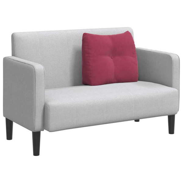 Cojín de Espalda Rojo vino 60 x 24 x 50 cm Terciopelo M 3