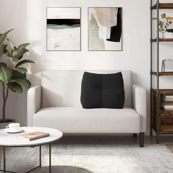 Cojín de Espalda Negro 60 x 24 x 50 cm Terciopelo M 4