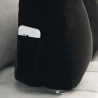 Cojín de Espalda Negro 60 x 24 x 50 cm Terciopelo 5