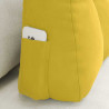 Cojín de Espalda Amarillo 60 x 24 x 50 cm Terciopelo 5