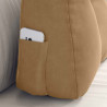 Cojín de Espalda Marrón 60 x 24 x 50 cm Terciopelo 5