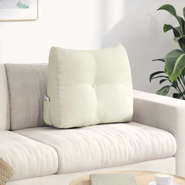 Cojín de Espalda Crema 60 x 24 x 50 cm Terciopelo D