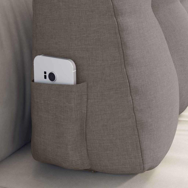 Cojín de Espalda Taupé 80 x 24 x 50 cm tela M 5