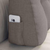 Cojín de Espalda Taupé 80 x 24 x 50 cm tela 5