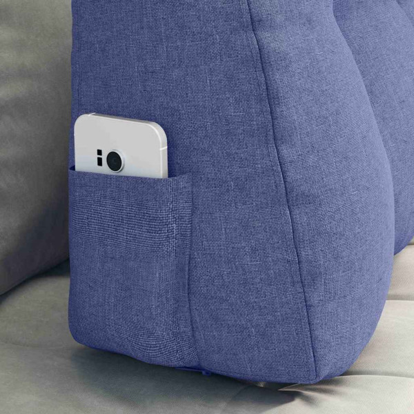 Cojín de Espalda Azul jeans 80 x 24 x 50 cm tela M 5