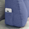 Cojín de Espalda Azul jeans 80 x 24 x 50 cm tela 5