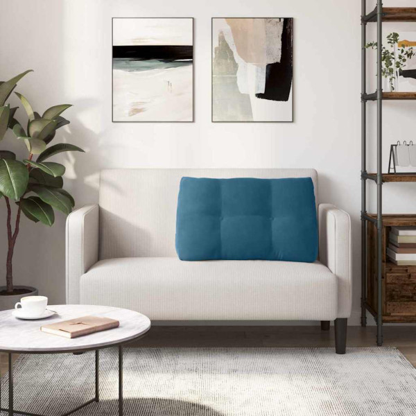 Cojín de Espalda Azul 80 x 24 x 50 cm Terciopelo M 4