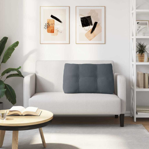 Cojín de Espalda Gris oscuro 80 x 24 x 50 cm Terciopelo M 4