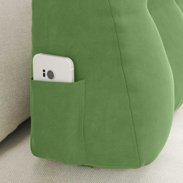 Cojín de Espalda Verde claro 80 x 24 x 50 cm Terciopelo M 5