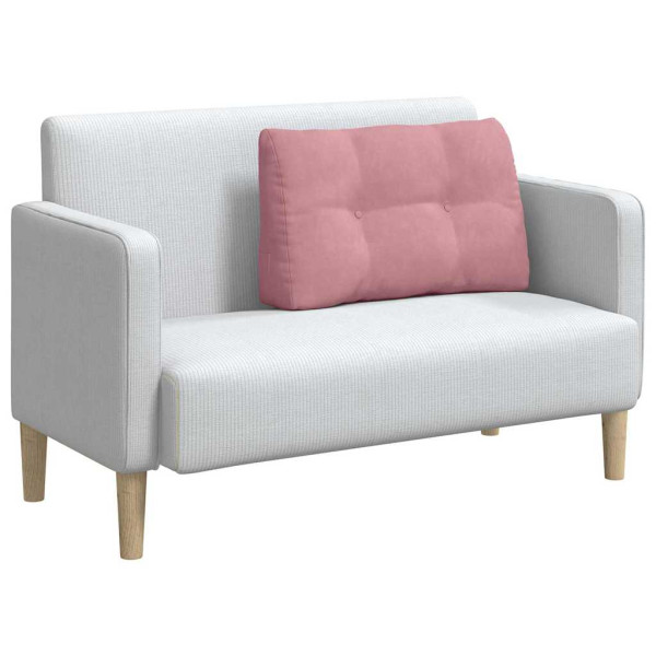 Cojín de Espalda Rosa 80 x 24 x 50 cm Terciopelo M 3