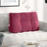 Cojín de Espalda Rojo vino 80 x 24 x 50 cm Terciopelo 1