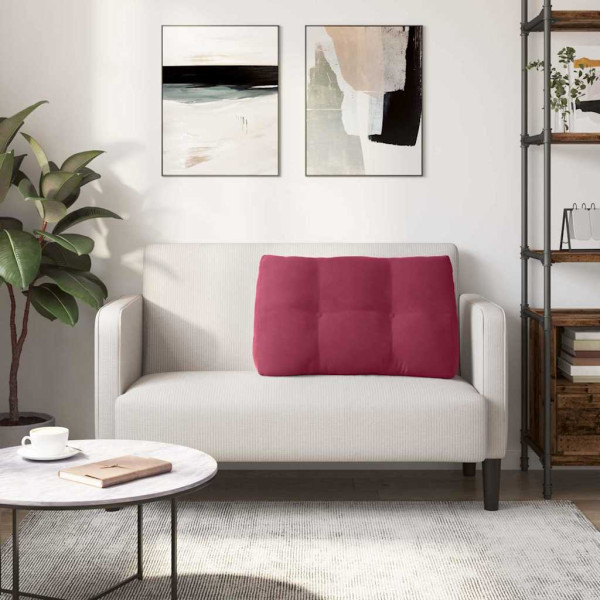 Cojín de Espalda Rojo vino 80 x 24 x 50 cm Terciopelo M 4