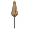 Sombrilla de jardín con palo de aluminio gris taupe 270x246 cm 5