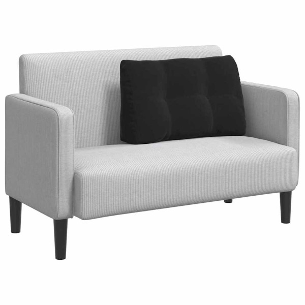 Cojín de Espalda Negro 80 x 24 x 50 cm Terciopelo M 3