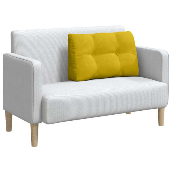 Cojín de Espalda Amarillo 80 x 24 x 50 cm Terciopelo M 3