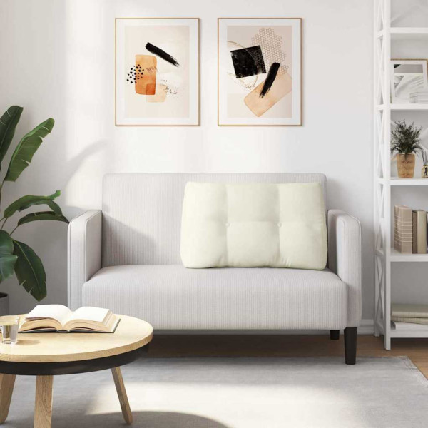 Cojín de Espalda Crema 80 x 24 x 50 cm Terciopelo M 4