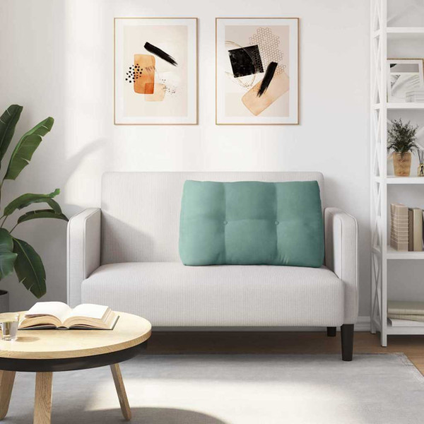 Cojín de Espalda Verde Mar 80 x 24 x 50 cm Terciopelo M 4