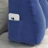 Cojín de Espalda Azul Policía 80 x 24 x 50 cm Terciopelo 5