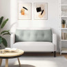 Cojín de Espalda Gris Claro 140 x 24 x 50 cm Terciopelo 4