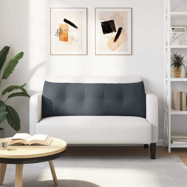 Cojín de Espalda Gris oscuro 140 x 24 x 50 cm Terciopelo M 4