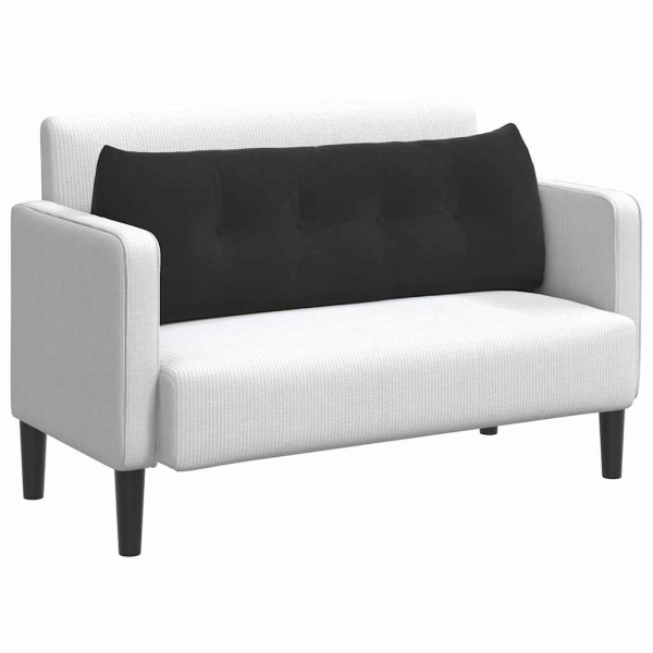 Cojín de Espalda Negro 140 x 24 x 50 cm Terciopelo M 3