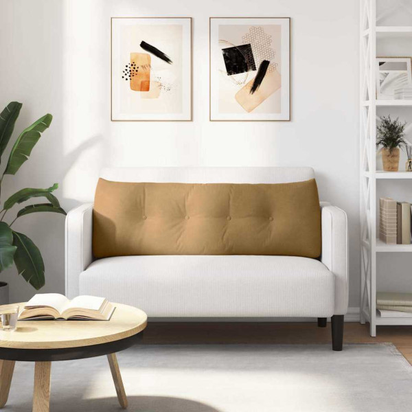 Cojín de Espalda Marrón 140 x 24 x 50 cm Terciopelo M 4