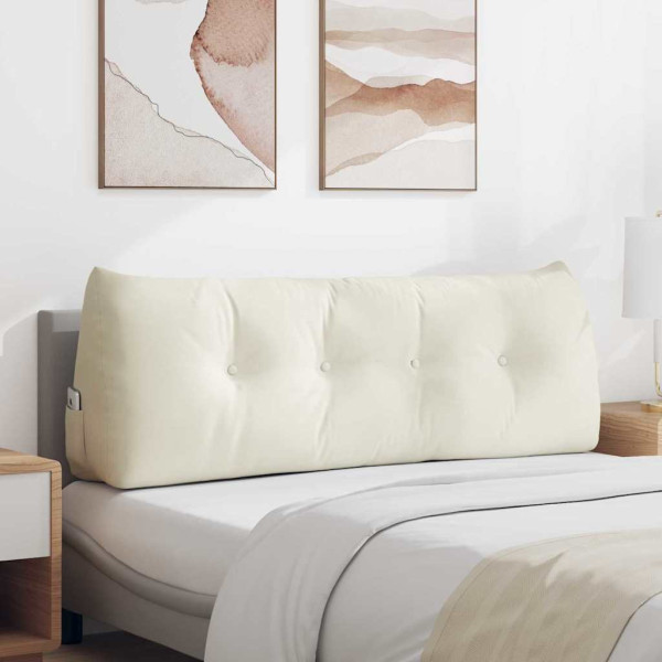 Cojín de Espalda Crema 140 x 24 x 50 cm Terciopelo D