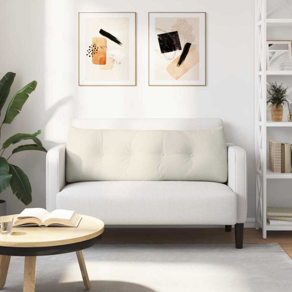 Cojín de Espalda Crema 140 x 24 x 50 cm Terciopelo M 4