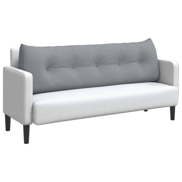 Cojín de Espalda Gris Claro 160 x 24 x 50 cm tela M 3