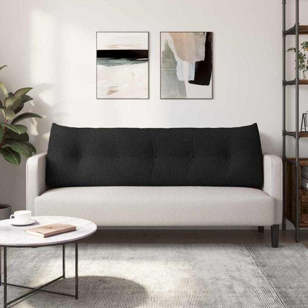 Cojín de Espalda Negro 160 x 24 x 50 cm tela M 4