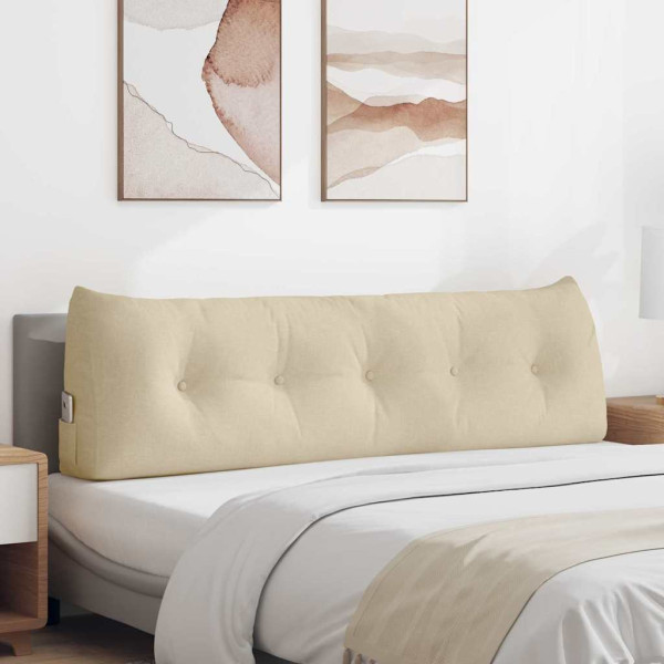 Cojín de Espalda Crema 160 x 24 x 50 cm tela D