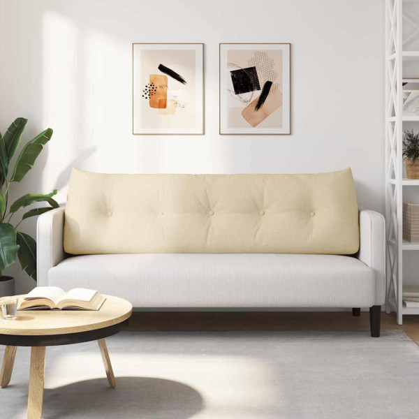 Cojín de Espalda Crema 160 x 24 x 50 cm tela M 4
