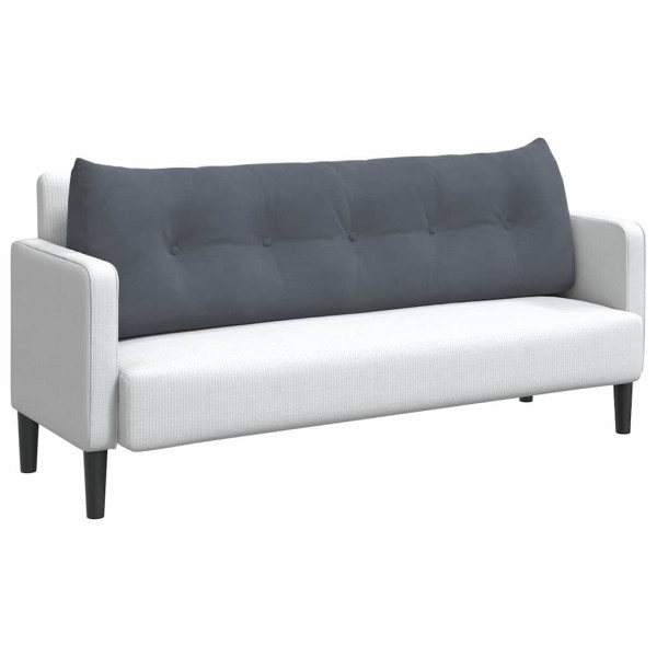 Cojín de Espalda Gris oscuro 160 x 24 x 50 cm Terciopelo M 3