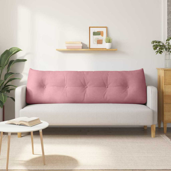 Cojín de Espalda Rosa 160 x 24 x 50 cm Terciopelo M 4