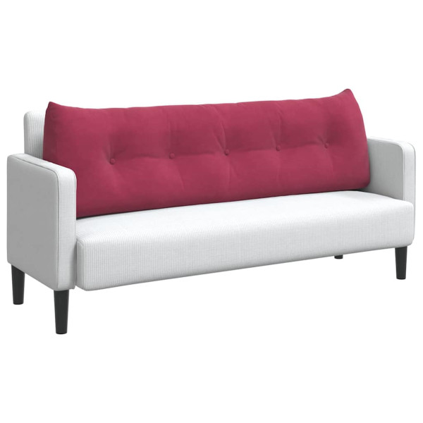 Cojín de Espalda Rojo vino 160 x 24 x 50 cm Terciopelo M 3