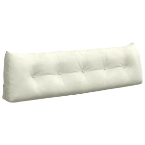 Cojín de Espalda Crema 160 x 24 x 50 cm Terciopelo H