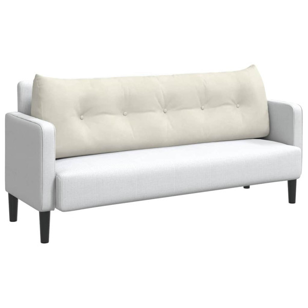 Cojín de Espalda Crema 160 x 24 x 50 cm Terciopelo M 3