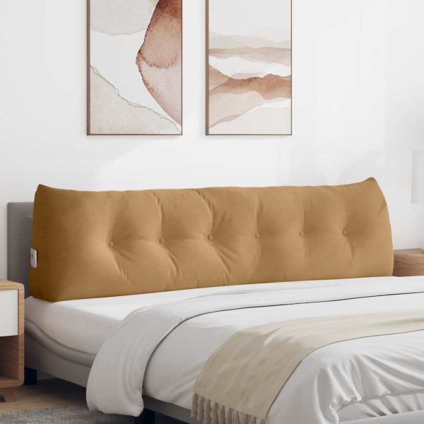 Cojín de Espalda Marrón 180 x 24 x 50 cm Terciopelo D