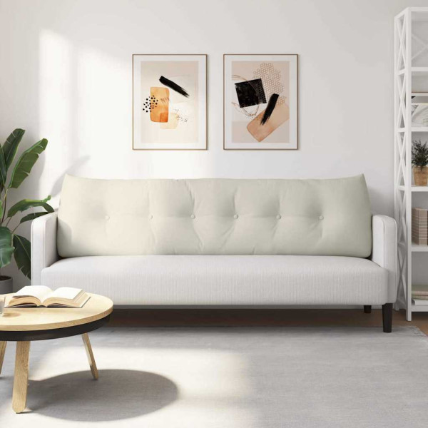 Cojín de Espalda Crema 180 x 24 x 50 cm Terciopelo M 4