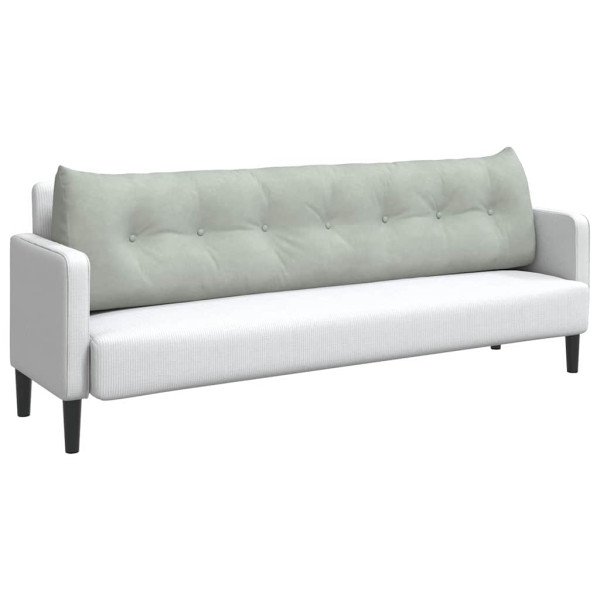 Cojín de Espalda Gris Claro 200 x 24 x 50 cm Terciopelo M 3