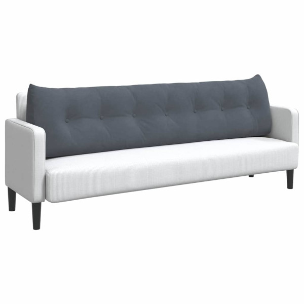 Cojín de Espalda Gris oscuro 200 x 24 x 50 cm Terciopelo M 3