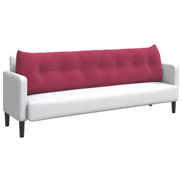 Cojín de Espalda Rojo vino 200 x 24 x 50 cm Terciopelo M 3