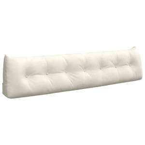 Cojín de Espalda Crema 200 x 24 x 50 cm Terciopelo H