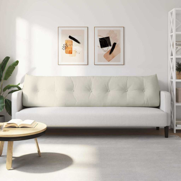 Cojín de Espalda Crema 200 x 24 x 50 cm Terciopelo M 4