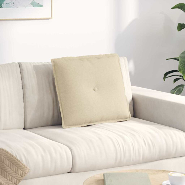 Cojín de Espalda Crema 50 x 19 x 45 cm tela D